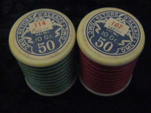 VINTAGE 50 S WOODEN THREAD COTTON SPOOLS COLLECTIBLE