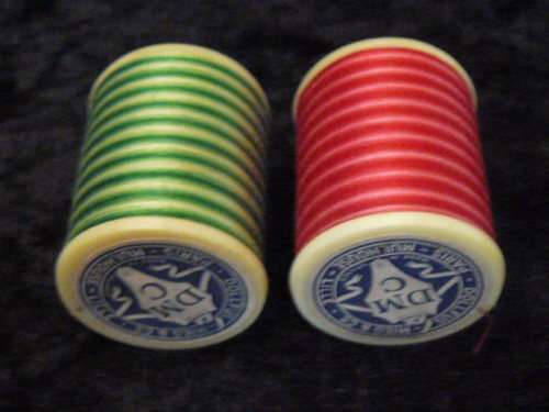 VINTAGE 50 S WOODEN THREAD COTTON SPOOLS COLLECTIBLE