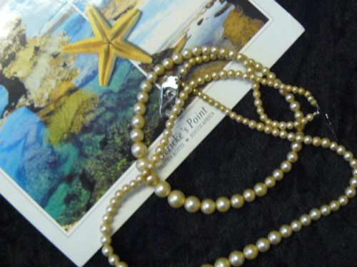 PEARL NECKLACE DOUBLE STRAND VINTAGE CLASP