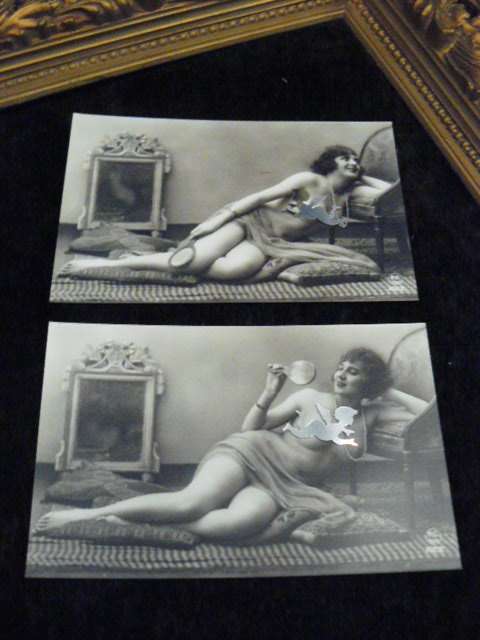 2 X PHOTOS OF VINTAGE EROTIC LADY