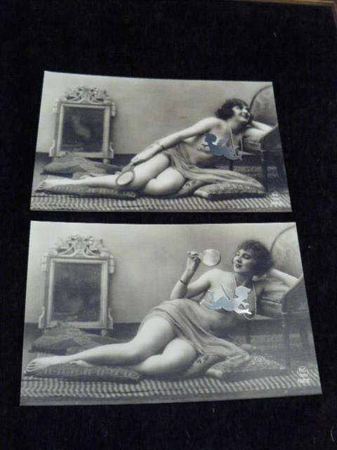 2 X PHOTOS OF VINTAGE EROTIC LADY