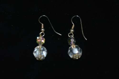 pretty sparkly glass cut earings
