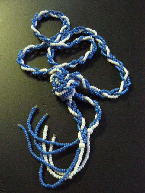 HAND BEADED AFRICAN BELT OR NECKLACE