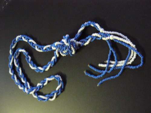HAND BEADED AFRICAN BELT OR NECKLACE