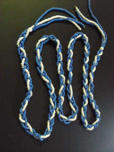 HAND BEADED AFRICAN BELT OR NECKLACE