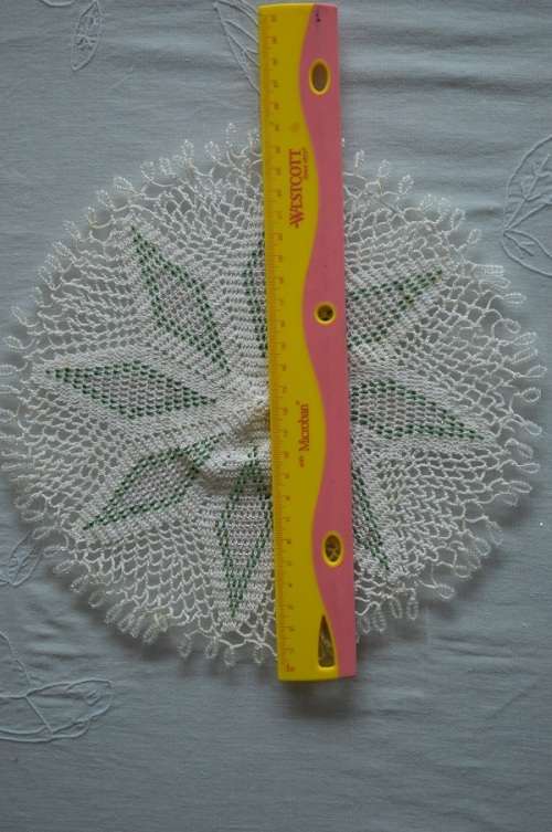 Vintage cotton beaded jug cover