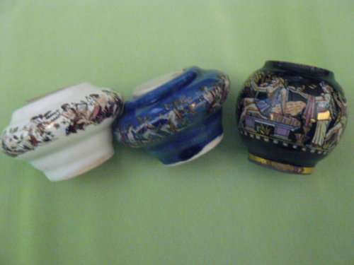 PORCELAIN PERFUME COMPACTS X 3