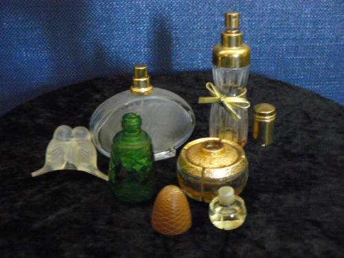 COLLECTABLE GLASS PERFUME BOTTLES