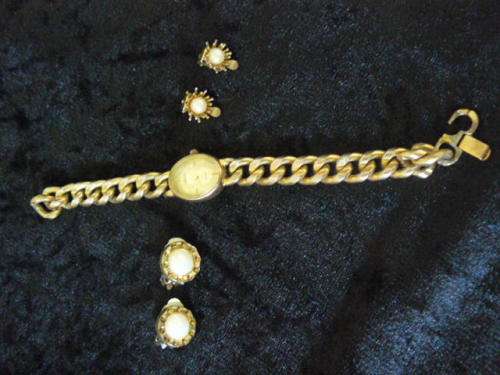 lanco ladies watch and 2 pairs of earings