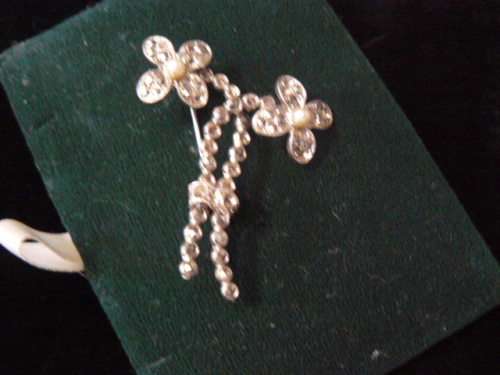MARCAZITE FLOWER BROOCH