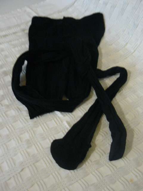 BLACK TOP M AND M BLACK STOCKINGS