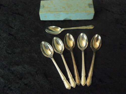 SHEFIELD ENGLAND J.R.C. LTD. EPNS SPOONS 6 PIECE X 10 CM