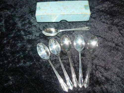 SHEFIELD ENGLAND J.R.C. LTD. EPNS SPOONS 6 PIECE X 10 CM