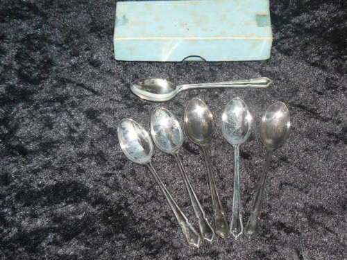 SHEFIELD ENGLAND J.R.C. LTD. EPNS SPOONS 6 PIECE X 10 CM