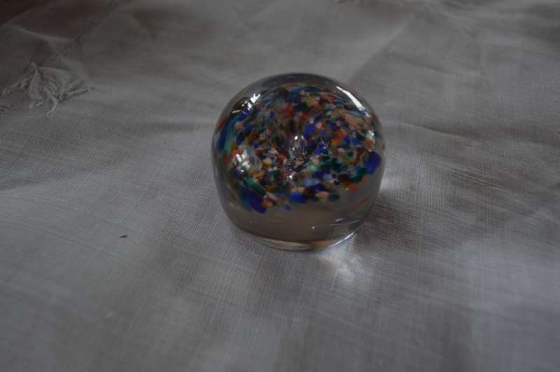 beautiful glass paper weight multi color