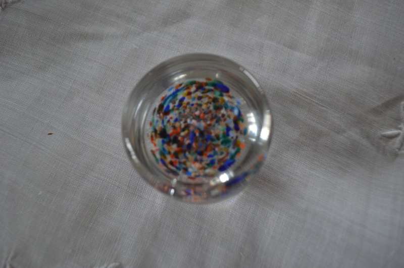 beautiful glass paper weight multi color