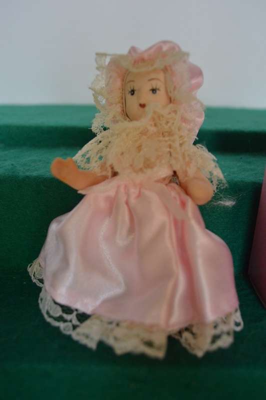 Limited edition full body minature porcelain vintage doll