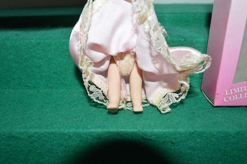 Limited edition full body minature porcelain vintage doll