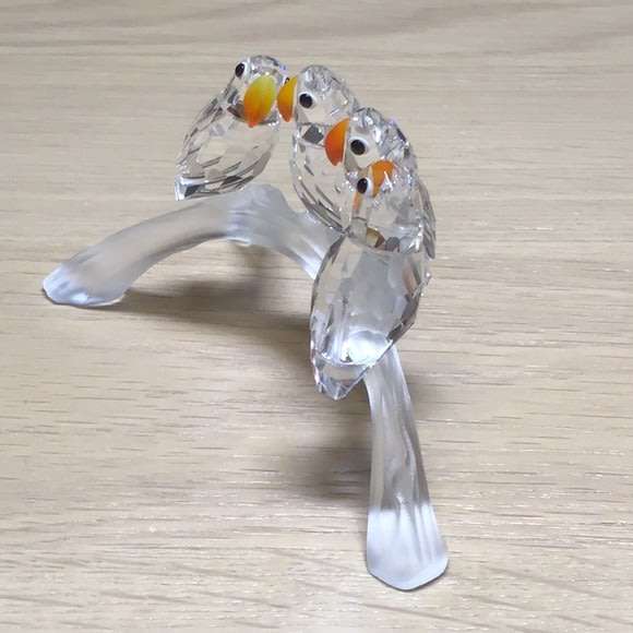 Gorgeous Swarovski Crystal 4 Parrots/love birds
