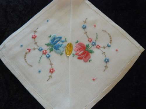 VINTAGE C00TTON NBRIRIDER HANKIES  - SWITZERLAND