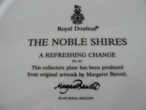 ROYAL DOULTON THE NOBLE SHIRES A REFRESHING CHANGE 21 CM