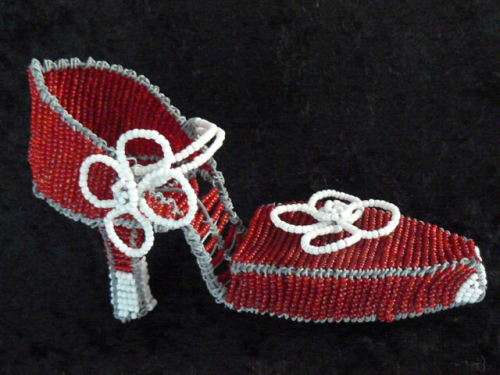 HAND CRAFTED WITH BEADS SHOE