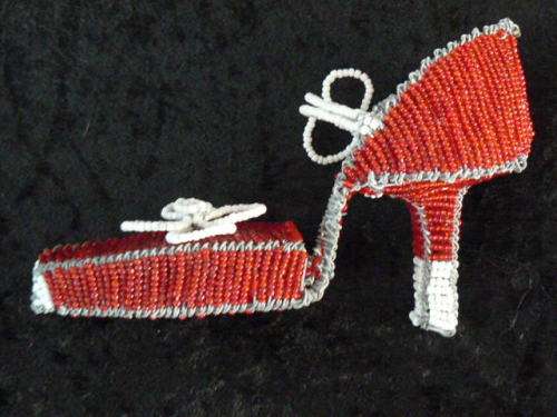 HAND CRAFTED WITH BEADS SHOE