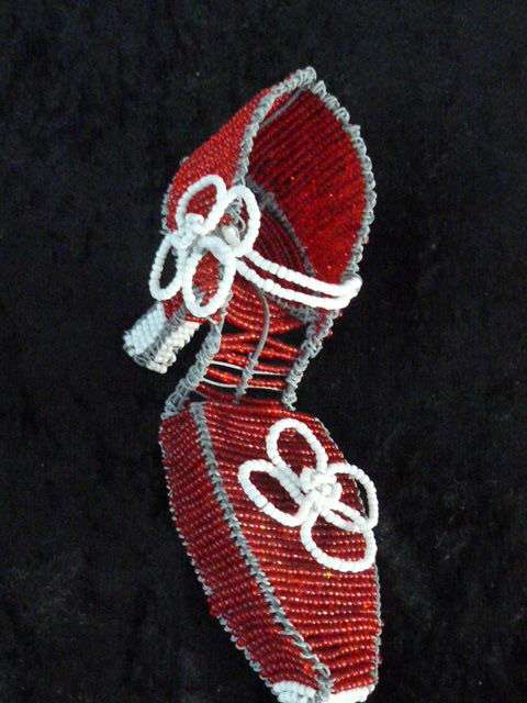 HAND CRAFTED WITH BEADS SHOE