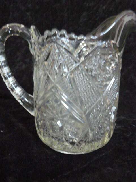 PRESSED CUT GLASS JUG