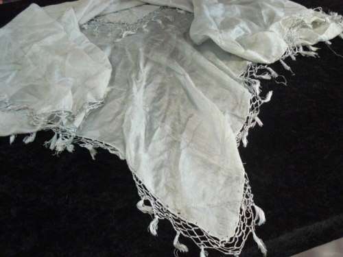 SILK SHAWL PALE OLIVE GREEN