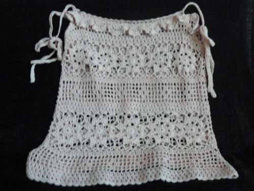 COTTON HAND CROCHETED TOP S - M