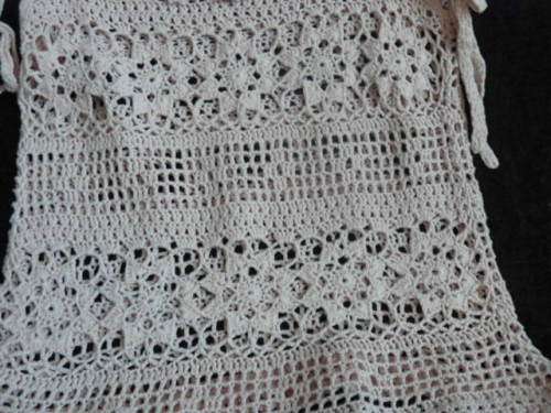COTTON HAND CROCHETED TOP S - M