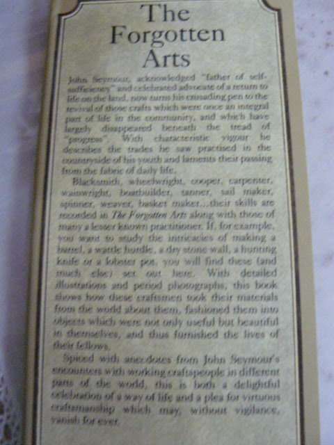 THE FORGOTTEN ARTS BY JOHN SEYMOUR