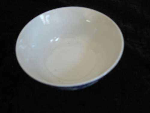 VERY PRETTY BLUE AD WHITE BOWL