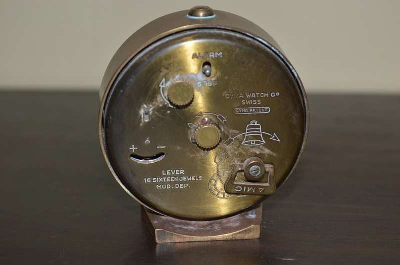 cyma  swiss made somomatic 8 alarm clock