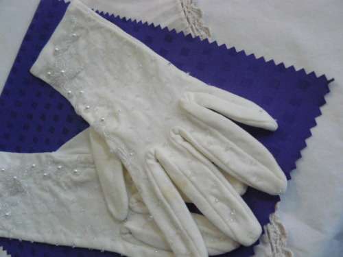 STUNNING HAND BEADDED GLOVES