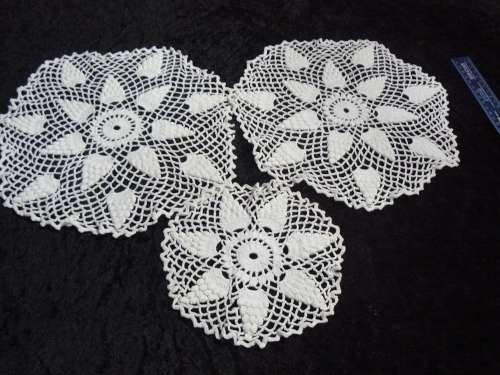COTTON HAND CROCHETED DOILIES