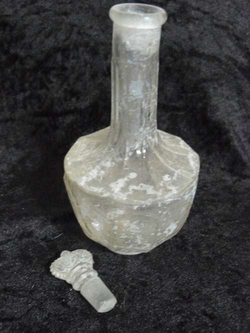 VERY OD RARE GLASS BOTTLE WITH STOPPER