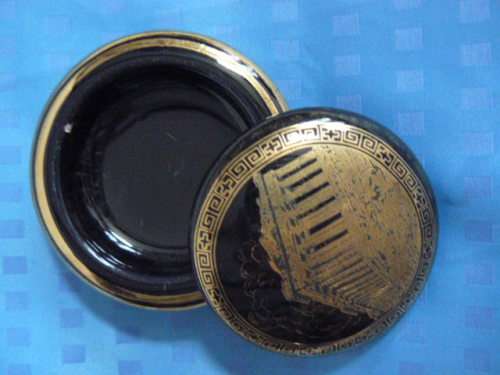 TERRACOTTA HAND MADE IN HELLAS IN 24 CT GOLD PERFUME COMPACT