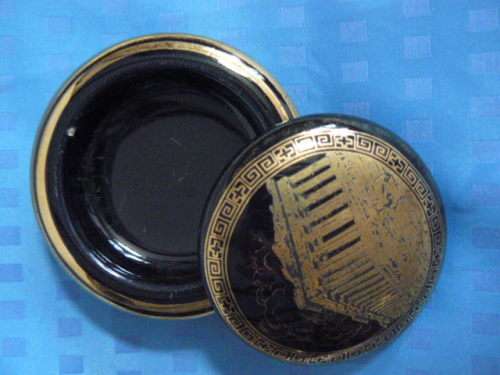 TERRACOTTA HAND MADE IN HELLAS IN 24 CT GOLD PERFUME COMPACT