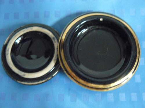 TERRACOTTA HAND MADE IN HELLAS IN 24 CT GOLD PERFUME COMPACT