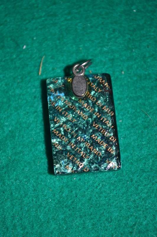 GlassOfVenice Murano Glass Venetian Reflections Rectangular Pendant