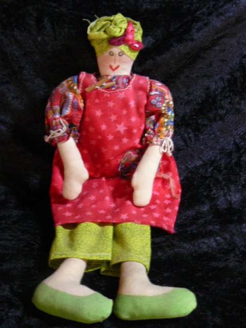 RAG DOLL HAND MADE 33CM TALL UNPLAYED
