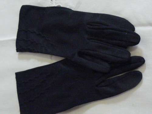 VINTAGE LIKE NAVY GLOVES NYLON MED