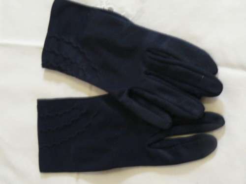 VINTAGE LIKE NAVY GLOVES NYLON MED