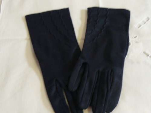 VINTAGE LIKE NAVY GLOVES NYLON MED