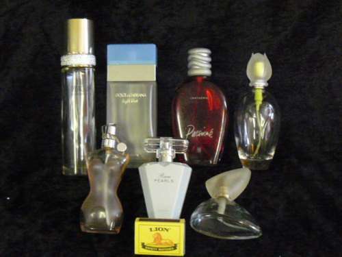 LOT PERFUME BOTTLES EMTY NICE FOR DISPLAY
