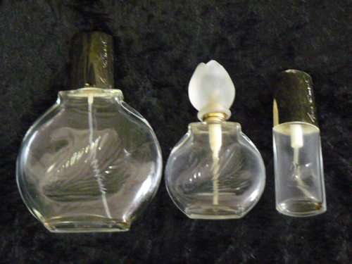 3 X PERFUME BOTTLES FOR DECOR