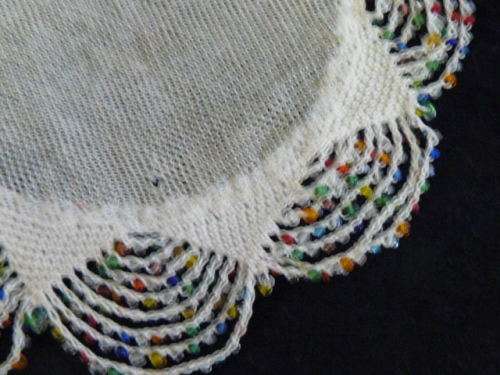 VINTAGE FINE BEADED JUG COVER
