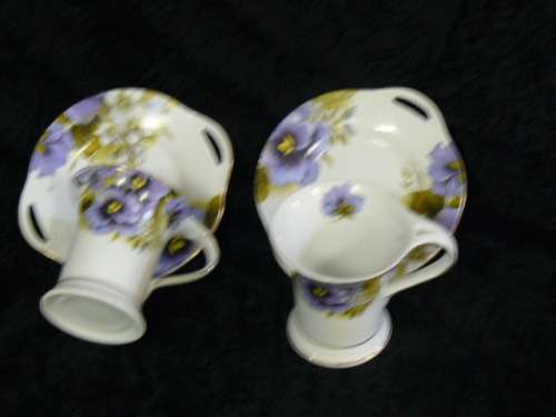 2 X CUPS AND SAUCERS